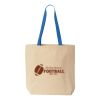 Natural Tote with Contrast-Color Handles Thumbnail