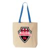 Natural Tote with Contrast-Color Handles Thumbnail