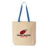 Natural Tote with Contrast-Color Handles Thumbnail