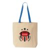 Natural Tote with Contrast-Color Handles Thumbnail