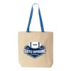 Natural Tote with Contrast-Color Handles Thumbnail
