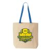 Natural Tote with Contrast-Color Handles Thumbnail