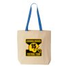 Natural Tote with Contrast-Color Handles Thumbnail
