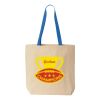 Natural Tote with Contrast-Color Handles Thumbnail