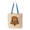 Natural Tote with Contrast-Color Handles Thumbnail