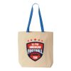 Natural Tote with Contrast-Color Handles Thumbnail