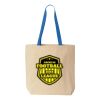Natural Tote with Contrast-Color Handles Thumbnail