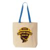 Natural Tote with Contrast-Color Handles Thumbnail