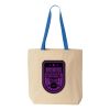 Natural Tote with Contrast-Color Handles Thumbnail