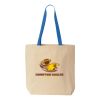 Natural Tote with Contrast-Color Handles Thumbnail
