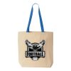 Natural Tote with Contrast-Color Handles Thumbnail