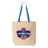 Natural Tote with Contrast-Color Handles Thumbnail