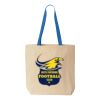 Natural Tote with Contrast-Color Handles Thumbnail