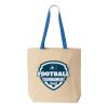 Natural Tote with Contrast-Color Handles Thumbnail