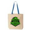 Natural Tote with Contrast-Color Handles Thumbnail