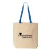 Natural Tote with Contrast-Color Handles Thumbnail