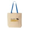 Natural Tote with Contrast-Color Handles Thumbnail
