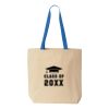Natural Tote with Contrast-Color Handles Thumbnail