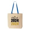 Natural Tote with Contrast-Color Handles Thumbnail