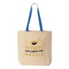 Natural Tote with Contrast-Color Handles Thumbnail