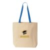Natural Tote with Contrast-Color Handles Thumbnail