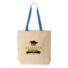 Natural Tote with Contrast-Color Handles Thumbnail