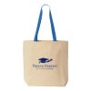 Natural Tote with Contrast-Color Handles Thumbnail