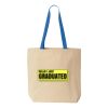 Natural Tote with Contrast-Color Handles Thumbnail