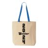 Natural Tote with Contrast-Color Handles Thumbnail