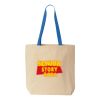 Natural Tote with Contrast-Color Handles Thumbnail