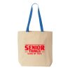 Natural Tote with Contrast-Color Handles Thumbnail