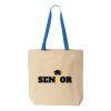 Natural Tote with Contrast-Color Handles Thumbnail