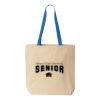 Natural Tote with Contrast-Color Handles Thumbnail