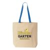Natural Tote with Contrast-Color Handles Thumbnail