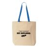 Natural Tote with Contrast-Color Handles Thumbnail
