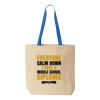 Natural Tote with Contrast-Color Handles Thumbnail