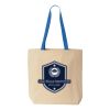 Natural Tote with Contrast-Color Handles Thumbnail