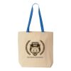 Natural Tote with Contrast-Color Handles Thumbnail