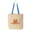 Natural Tote with Contrast-Color Handles Thumbnail
