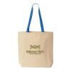 Natural Tote with Contrast-Color Handles Thumbnail