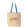 Natural Tote with Contrast-Color Handles Thumbnail