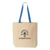 Natural Tote with Contrast-Color Handles Thumbnail