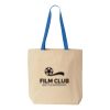 Natural Tote with Contrast-Color Handles Thumbnail