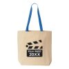 Natural Tote with Contrast-Color Handles Thumbnail