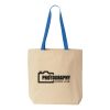 Natural Tote with Contrast-Color Handles Thumbnail