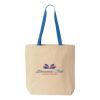 Natural Tote with Contrast-Color Handles Thumbnail