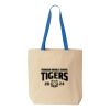 Natural Tote with Contrast-Color Handles Thumbnail