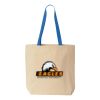 Natural Tote with Contrast-Color Handles Thumbnail