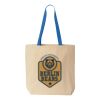 Natural Tote with Contrast-Color Handles Thumbnail