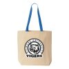 Natural Tote with Contrast-Color Handles Thumbnail